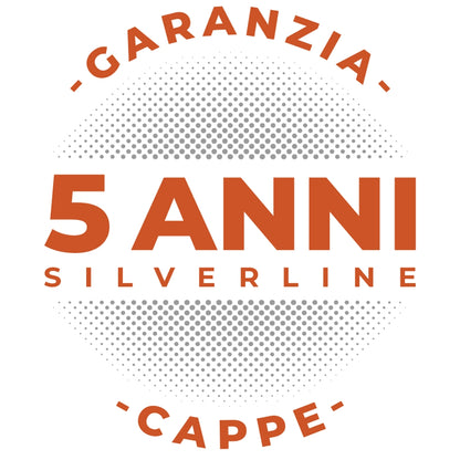 Silverline ECO 3481.6.733.02 Cappa Aspirante a Parete Bianca Vetro Classe A cm. 60 x 34