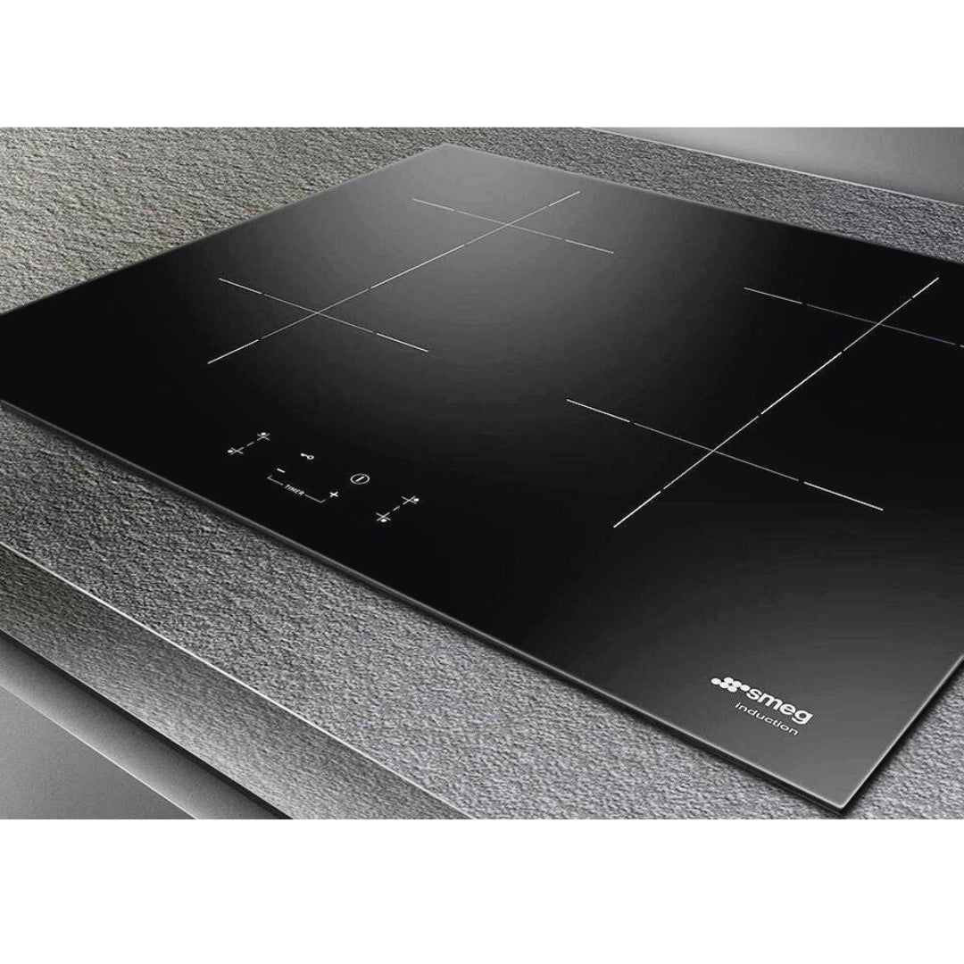 SMEG SIB2741D Piano Cottura a Induzione 4 Zone Bridge Booster Touch Control Vetroceramica Nero cm. 75 x 51