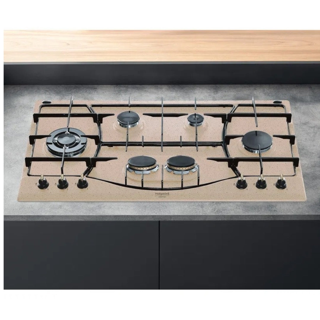 HOTPOINT PHN960MSTAVR Piano Cottura a Gas 6 Fuochi Avena cm. 87 x 51