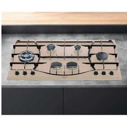 HOTPOINT PHN960MSTAVR Piano Cottura a Gas 6 Fuochi Avena cm. 87 x 51
