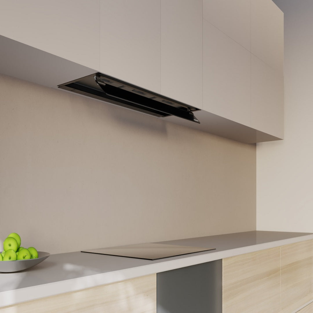 SILVERLINE 3129.9.733.28 Cappa Filtrante Incasso Classe A Nero 635 m³/h 64 dBA90 cm. 90