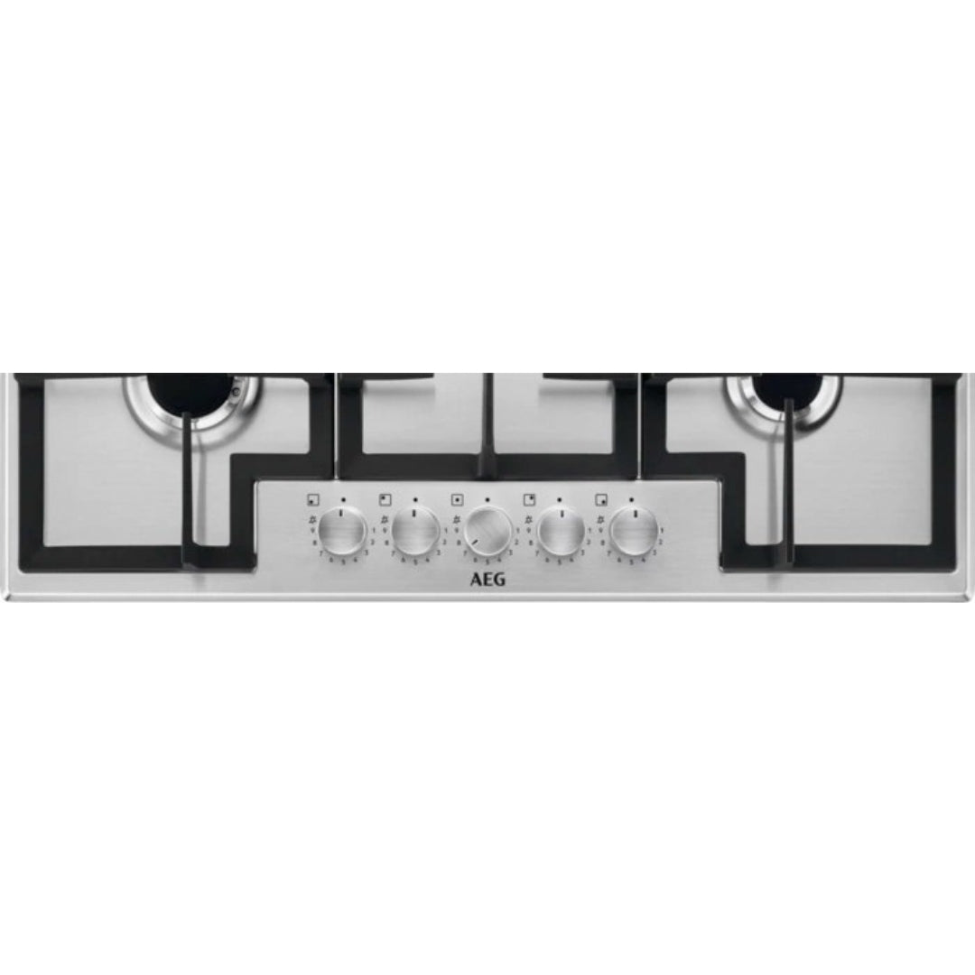 AEG SLIM HGB75420SM Piano Cottura 5 Fuochi Gas Tripla Corona Centrale Inox cm. 75 x 51