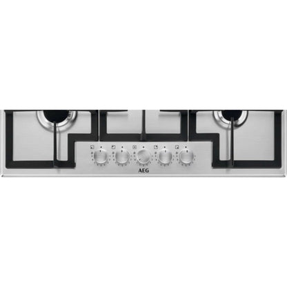 AEG SLIM HGB75420SM Piano Cottura 5 Fuochi Gas Tripla Corona Centrale Inox cm. 75 x 51