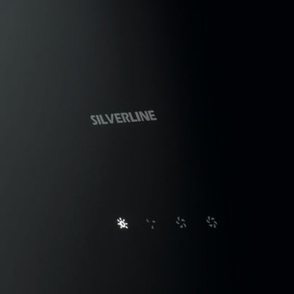 SILVERLINE SOHO DROP 3457.9.733.03 Cappa Parete 3 Velocità Nera Vetro e Acciaio cm. 89,6 x 39,5 x 113