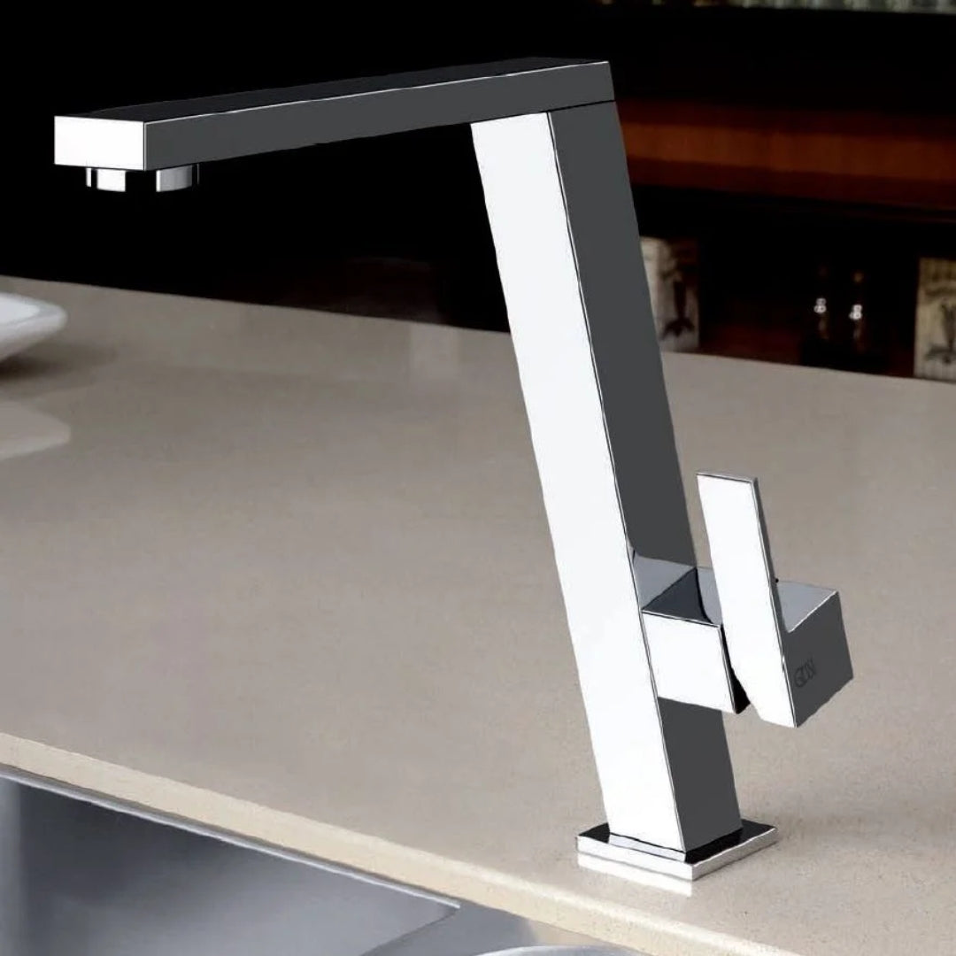 GESSI INCLINE 17047/031 Rubinetto Miscelatore Cucina Inox Cromato Design Moderno
