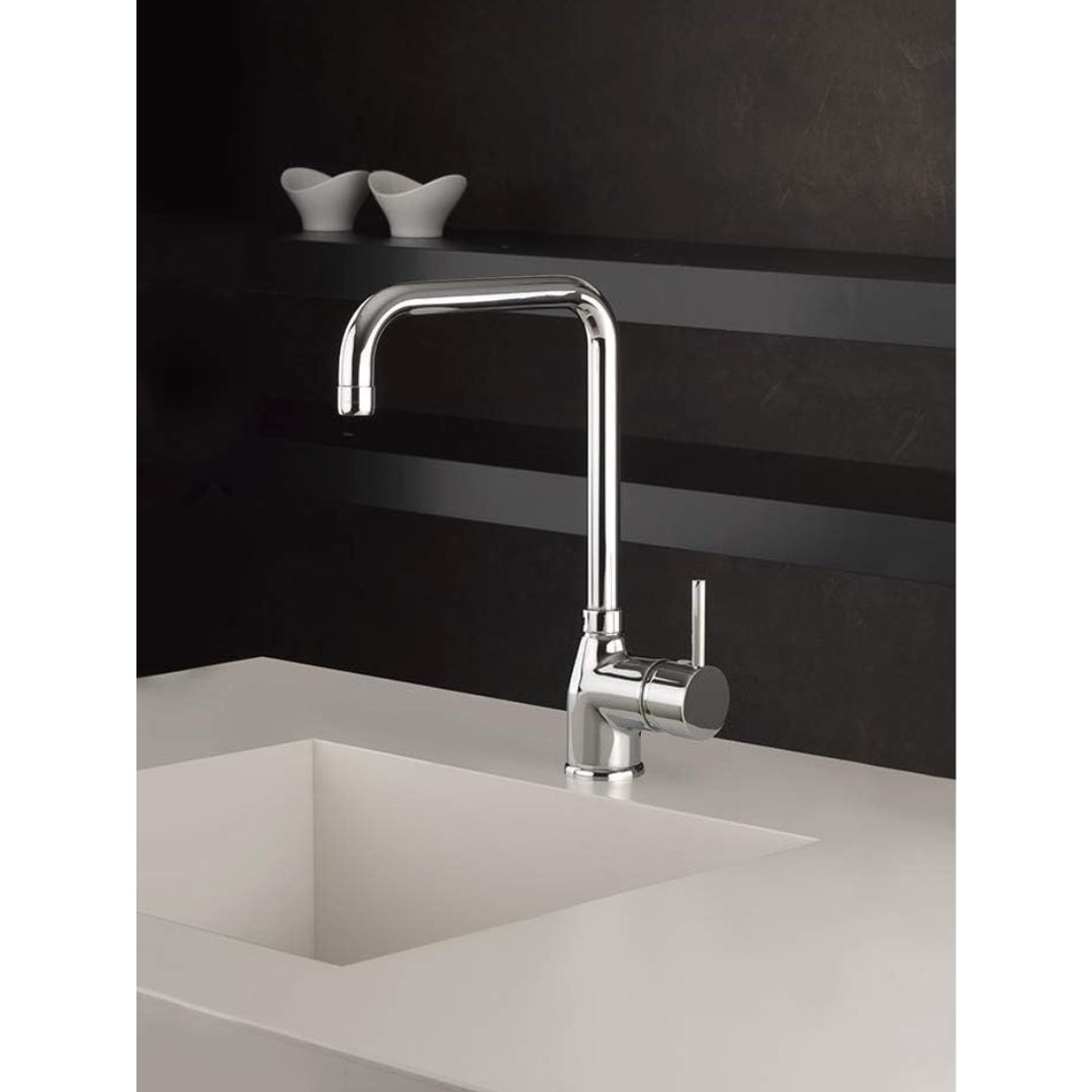 PAINI DELO 78CR572DB90PA Rubinetto Miscelatore Cucina Girevole Canna a "U" Cromo