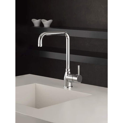 PAINI DELO 78CR572DB90PA Rubinetto Miscelatore Cucina Girevole Canna a "U" Cromo