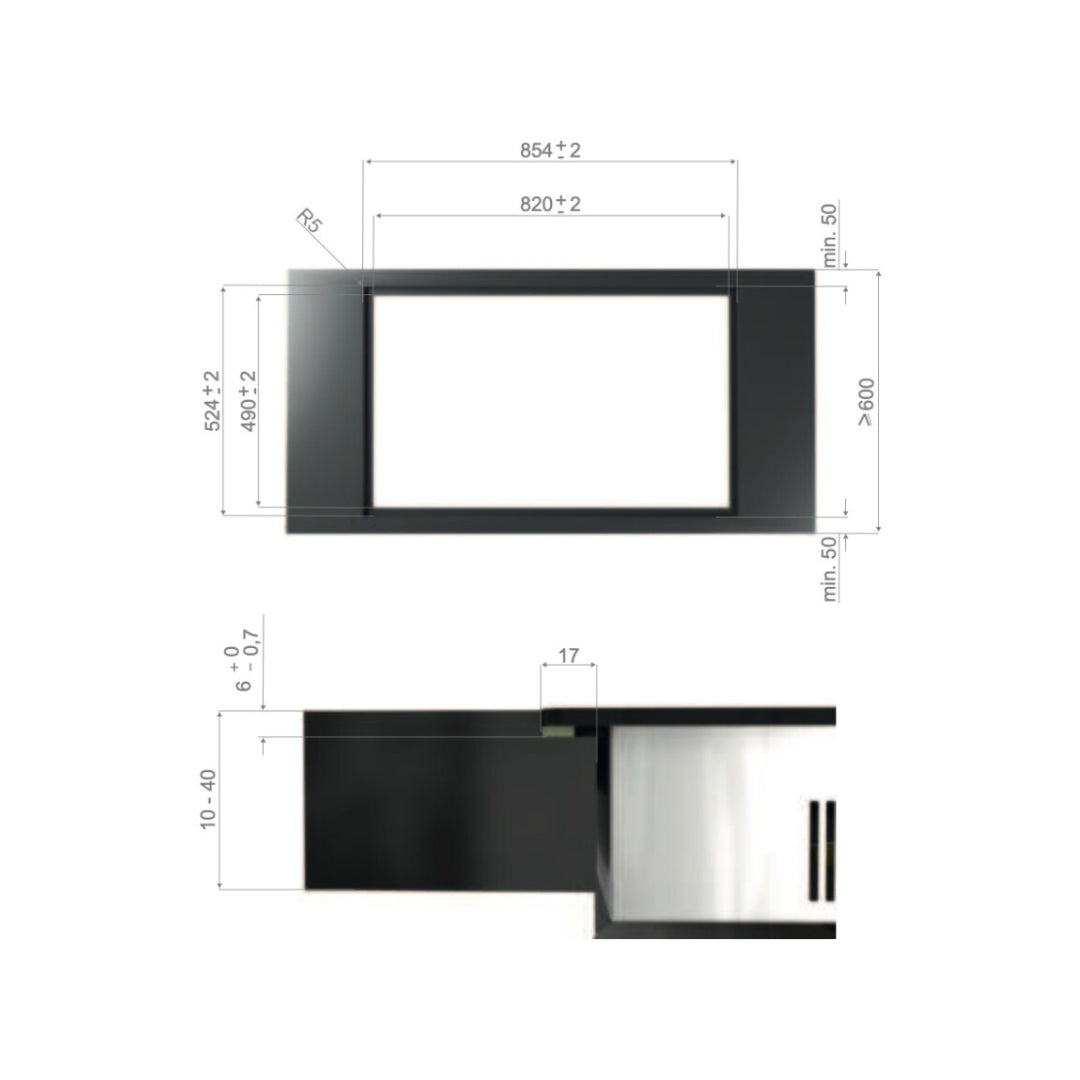 SILVERLINE 7170.8.733.02 Piano Cottura Induzione Cappa Integrata 4 Zone Cottura cm. 85 x 52