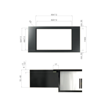 SILVERLINE 7170.8.733.02 Piano Cottura Induzione Cappa Integrata 4 Zone Cottura cm. 85 x 52