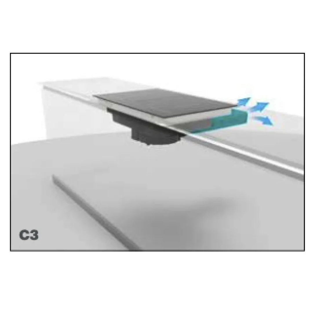 Galvamet 0EPRC080A468000 PERFECTO 80/A SMOKED SILVER Essence Edition Piano cottura Induzione Cappa Integrata 4 zone 700 m3/h, Bridge Classe A++ cm. 80 x 52