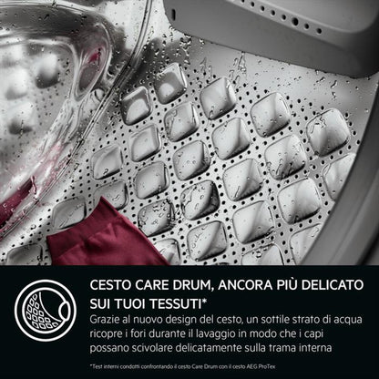 AEG Serie 9000 XLR9FBGA10SY Lavatrice AbsoluteCare 10 kg SoftWater Vapore Igienico cm. 60 x 60