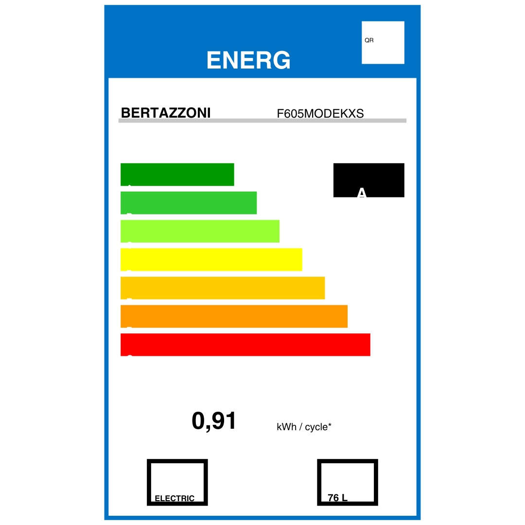 F.LLI BERTAZZONI F605MODEKXS Forno Elettrico da Incasso Multifunzione Pirolitico Classe A, cm 60x60