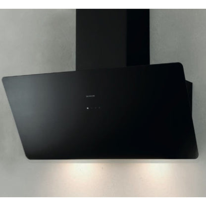 SILVERLINE SOHO DROP 3457.9.733.03 Cappa Parete 3 Velocità Nera Vetro e Acciaio cm. 89,6 x 39,5 x 113