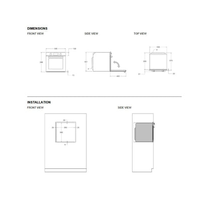 BERTAZZONI MODERN FMOD6117PTM3 Forno Elettrico Pirolitico da Incasso 76 L Air Fry TFT Touch Bronzo Specchio cm. 60 x 60