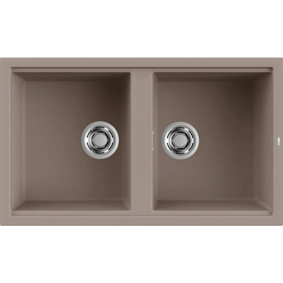 ELLECI BEST 450 LKB45089 Lavello 2 Vasche Sopratop Keratek Tortora cm. Elleci Best 450 LKB45089 Lavello 2 Vasche Sopratop Keratek Tortora cm. 116 x 51