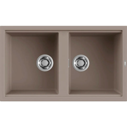 ELLECI BEST 450 LKB45089 Lavello 2 Vasche Sopratop Keratek Tortora cm. Elleci Best 450 LKB45089 Lavello 2 Vasche Sopratop Keratek Tortora cm. 116 x 51