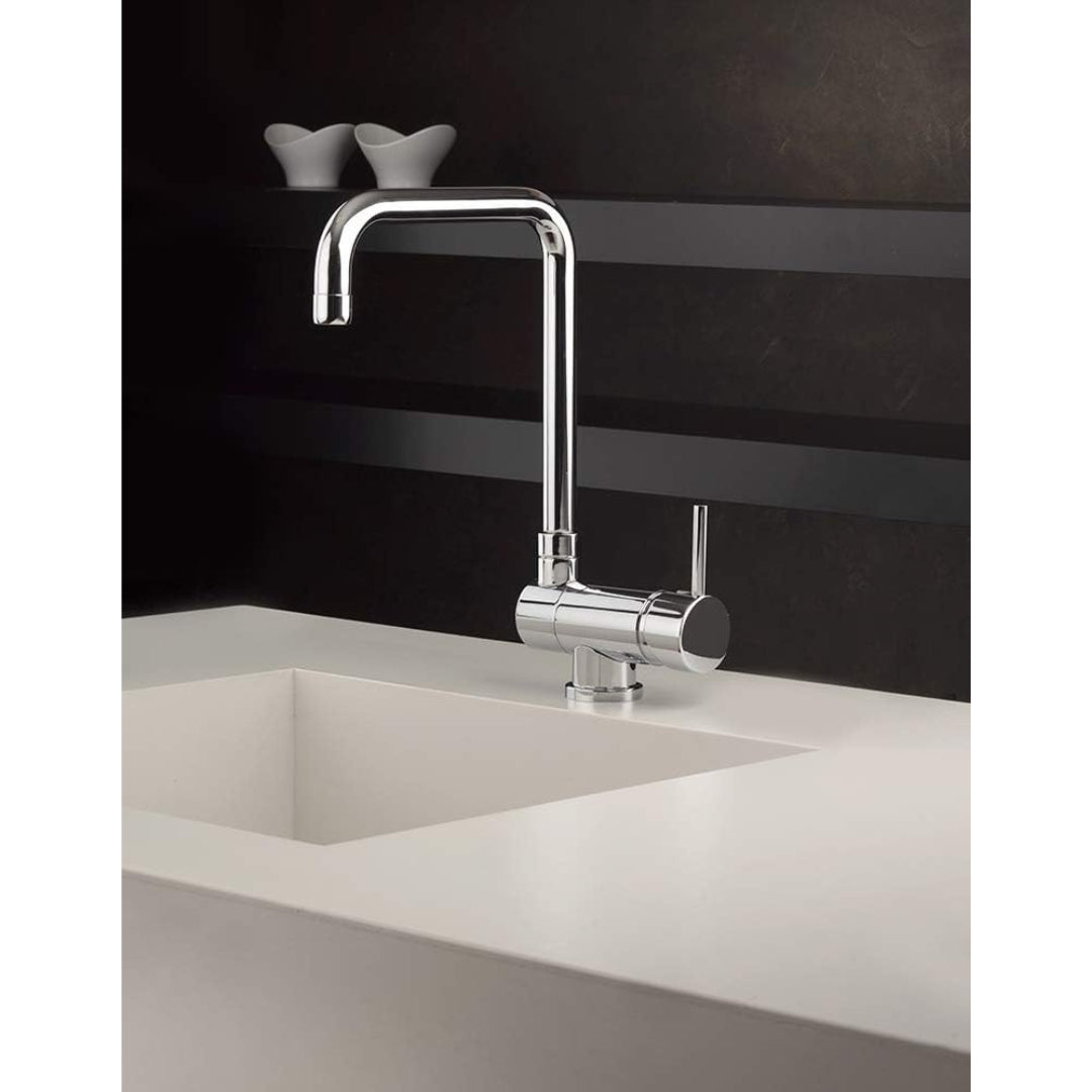 PAINI SAMOS 78CR582PA Rubinetto Cucina Sottofinestra Cromato Canna Alta Girevole