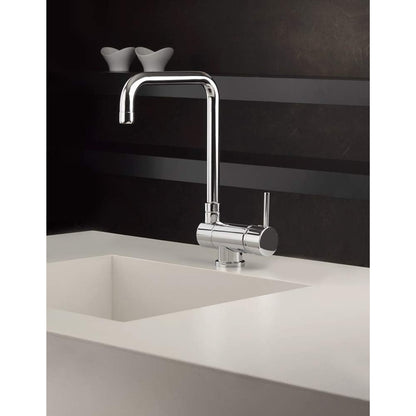 PAINI SAMOS 78CR582PA Rubinetto Cucina Sottofinestra Cromato Canna Alta Girevole