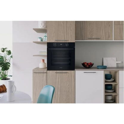 INDESIT IOK58HSB Forno da Incasso Multifunzione Elettrico Nero Classe A+ Cottura a Vapore Pulizia Steam&Clean