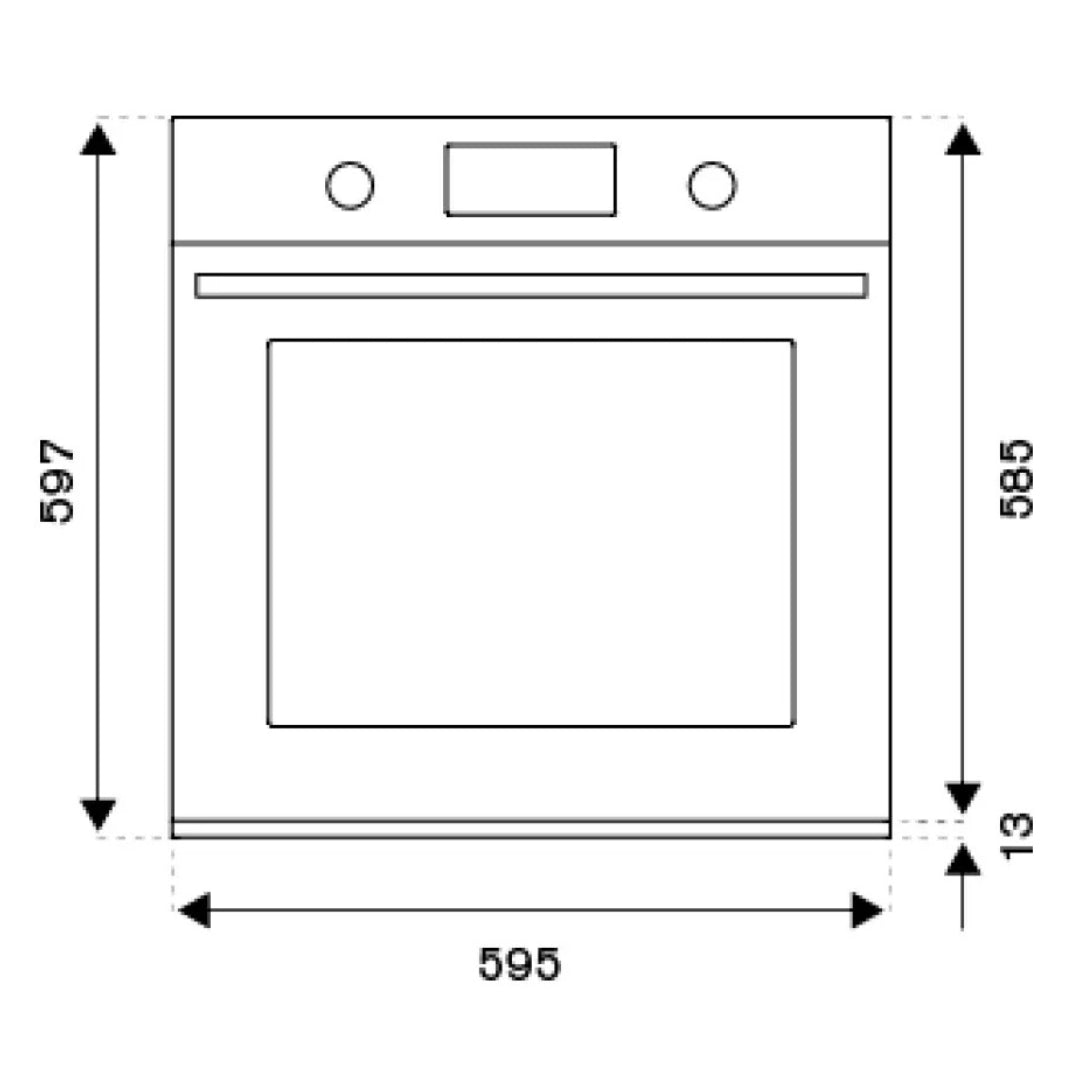BERTAZZONI MODERN FMOD6117PTM3 Forno Elettrico Pirolitico da Incasso 76 L Air Fry TFT Touch Bronzo Specchio cm. 60 x 60