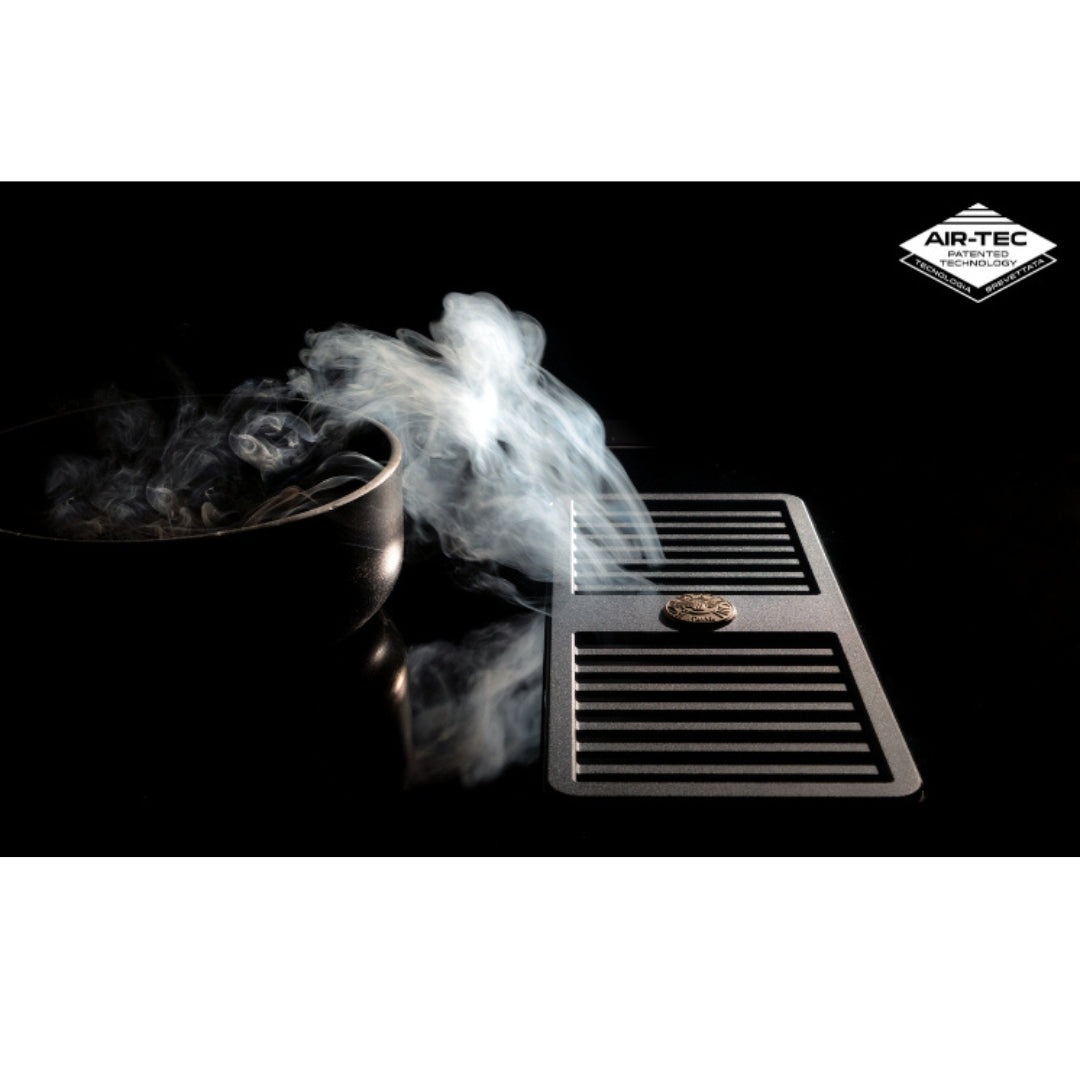 F.LLI BERTAZZONI MODERN P804ICH30NP Piano Cottura Induzione con Cappa Integrata da 625 m3/h Vetro Nero cm. 83 x 52