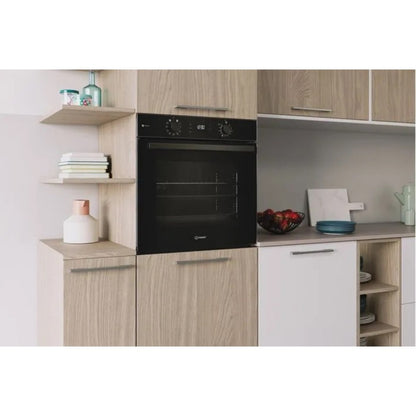 INDESIT IOK58HSB Forno da Incasso Multifunzione Elettrico Nero Classe A+ Cottura a Vapore Pulizia Steam&Clean