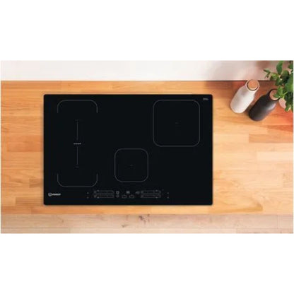 INDESIT IB21B7NE Piano Cottura Induzione 4 Zone Vetroceramica Nero Push&Go Booster cm. 77 x 51