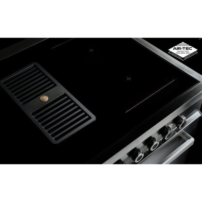 F.LLI BERTAZZONI MODERN P804ICH30NP Piano Cottura Induzione con Cappa Integrata da 625 m3/h Vetro Nero cm. 83 x 52