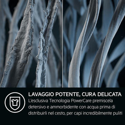 AEG Serie 9000 XLR9FBGA10SY Lavatrice AbsoluteCare 10 kg SoftWater Vapore Igienico cm. 60 x 60