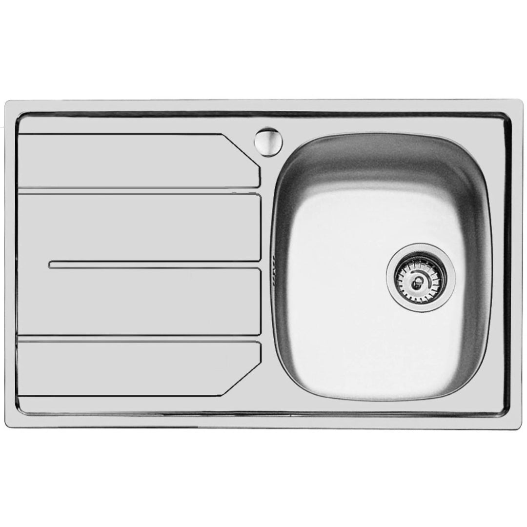 FOSTER S1000 1179561 Lavello Cucina 1 Vasca con Gocciolatoio Sinistra Inox cm. 79 x 50