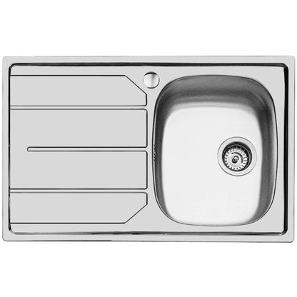 FOSTER S1000 1179561 Lavello Cucina 1 Vasca con Gocciolatoio Sinistra Inox cm. 79 x 50