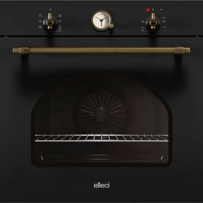 ELLECI COUNTRY FGCO60159NS Forno da Incasso Elettrico Antracite 80lt.  7 Funzioni Ventilato Classe A cm. 60 x 60