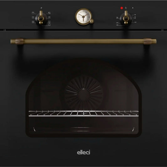 ELLECI COUNTRY FGCO60159NS Forno da Incasso Elettrico Antracite 80lt.  7 Funzioni Ventilato Classe A cm. 60 x 60