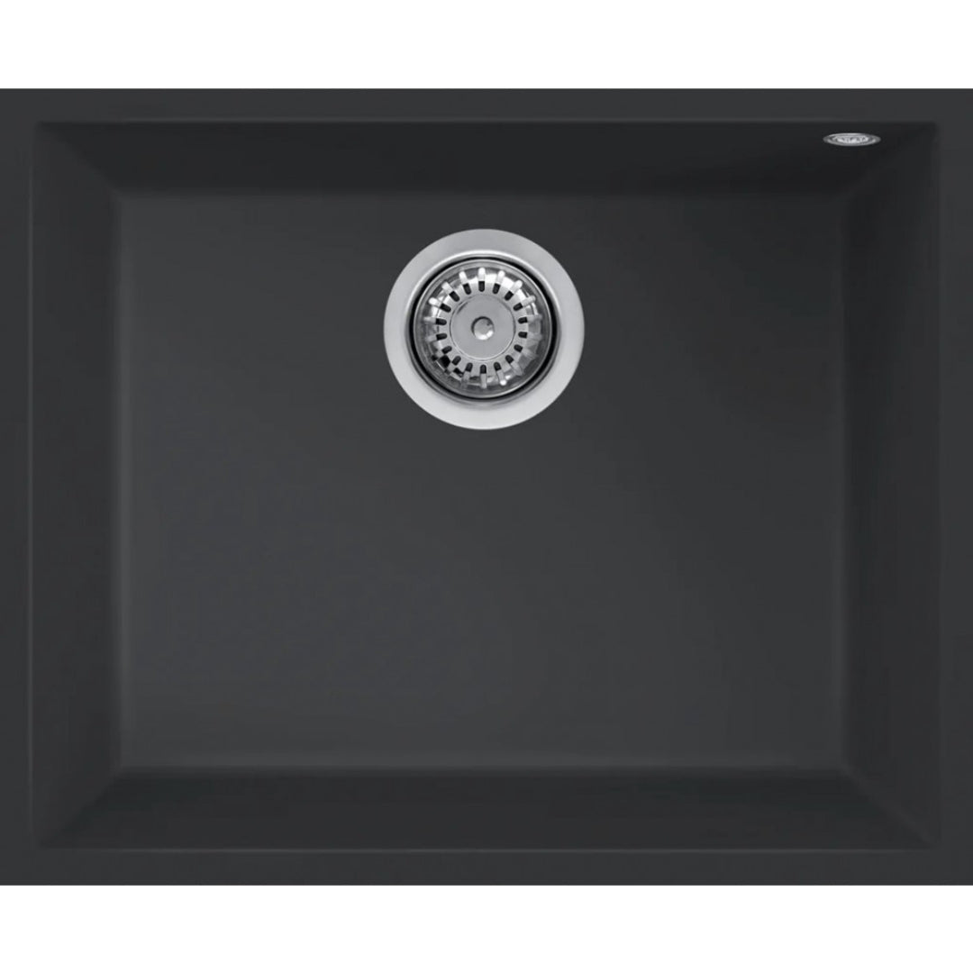 ELLECI QUADRA LGQ10540BSO Lavello Incasso Sottotop 1 Vasca Nero 40 cm. 54 x 44