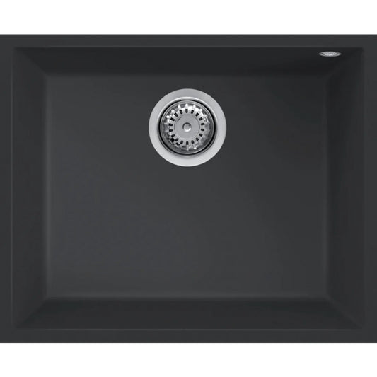ELLECI QUADRA LGQ10540BSO Lavello Incasso Sottotop 1 Vasca Nero 40 cm. 54 x 44