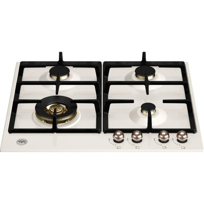 F.LLI BERTAZZONI HERITAGE P604LHERAC Piano cottura Gas 4 Fuochi AVORIO cm 60 x 52