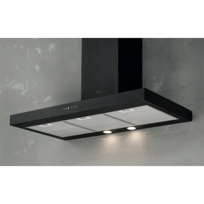 SILVERLINE 3170.6.733.04 Cappa a Parete Nero 3 Velocità Luci Led cm 60 x 50 x 103