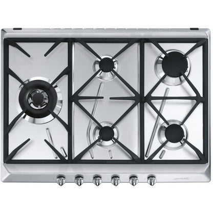 Smeg Contemporanea SRV575GH5 Piano Cottura 5 Fuochi Gas Inox cm. 70 x 50