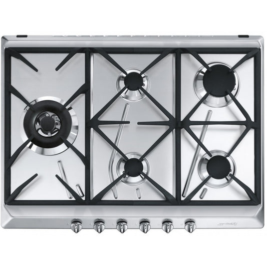 Smeg Contemporanea SRV575GH5 Piano Cottura 5 Fuochi Gas Inox cm. 70 x 50
