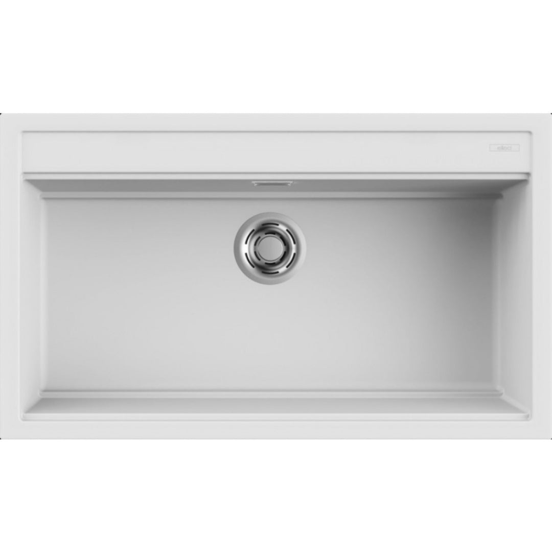 ELLECI BEST 360 LKB36096 Lavello Monovasca Sopratop Keratek Bianco cm. 86 x 51