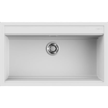 ELLECI BEST 360 LKB36096 Lavello Monovasca Sopratop Keratek Bianco cm. 86 x 51