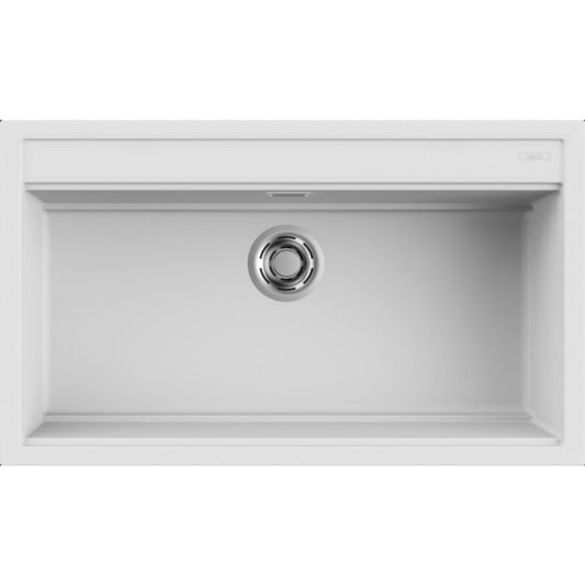 ELLECI BEST 360 LKB36096 Lavello Monovasca Sopratop Keratek Bianco cm. 86 x 51