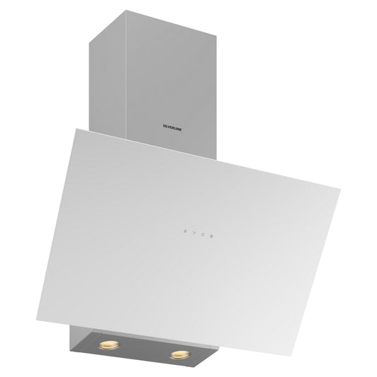 Silverline ECO 3481.6.733.02 Cappa Aspirante a Parete Bianca Vetro Classe A cm. 60 x 34
