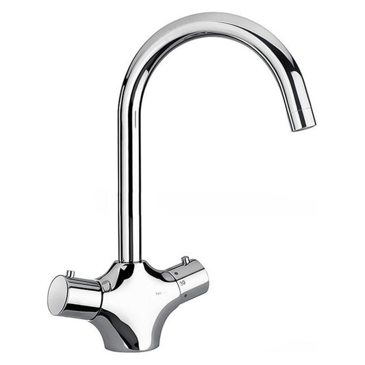 PAINI TAMAR 78CR572TH Rubinetto Cucina con Termostato Due Comandi Canna Girevole Cromato