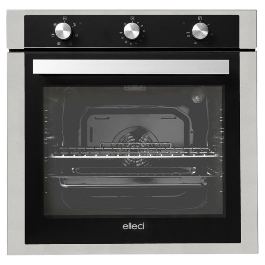ELLECI PLANO FMSP60279NS Forno Multifunzione da Incasso 6 Funzioni 73 Lt. Aluminium cm. 60 x 60