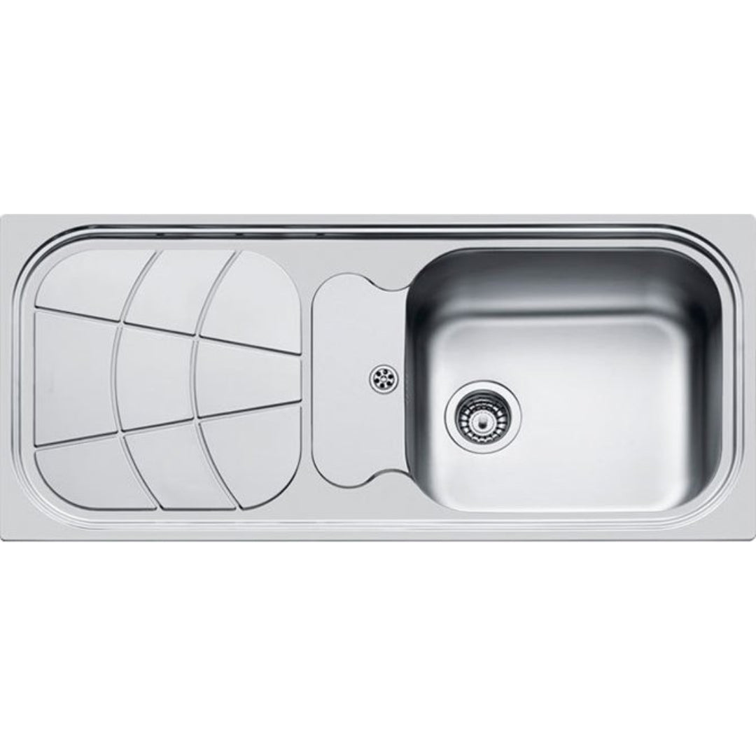 FOSTER BIG BOWL 1513201 Lavello Incasso Sopratop 1 Vasca Destra Gocciolatoio Sinistra Acciaio Inox cm. 116 x 50