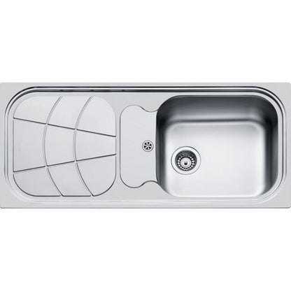 FOSTER BIG BOWL 1513201 Lavello Incasso Sopratop 1 Vasca Destra Gocciolatoio Sinistra Acciaio Inox cm. 116 x 50