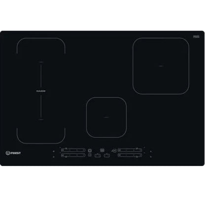 INDESIT IB21B7NE Piano Cottura Induzione 4 Zone Vetroceramica Nero Push&Go Booster cm. 77 x 51