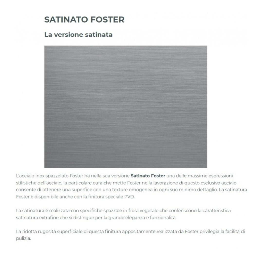 Foster KE 7601032 Piano Cottura da Incasso Filotop 5 Fuochi Gas Acciaio Inox Satinato Griglie in Ghisa cm. 80 x 51