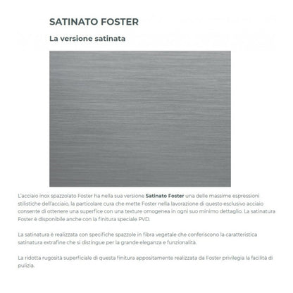 Foster KE 7601032 Piano Cottura da Incasso Filotop 5 Fuochi Gas Acciaio Inox Satinato Griglie in Ghisa cm. 80 x 51